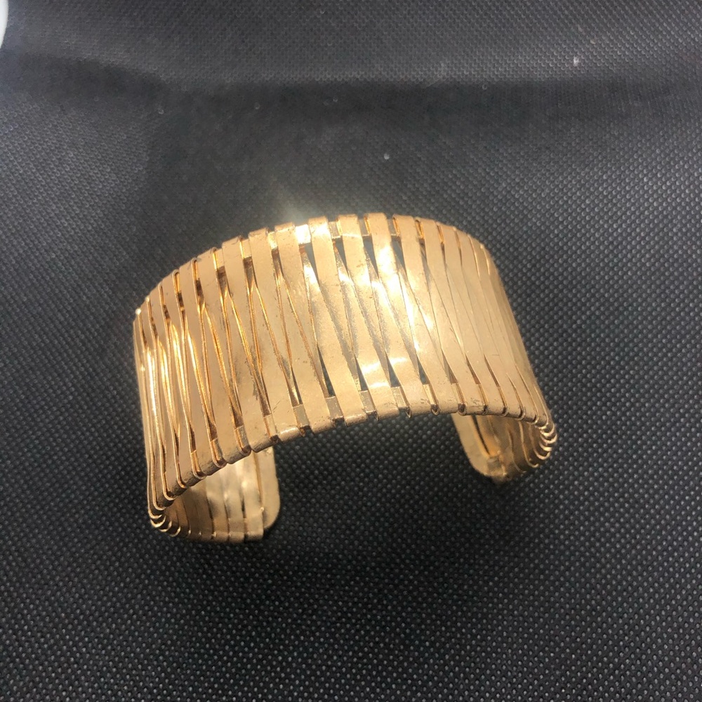 Large gold cuff bracelet